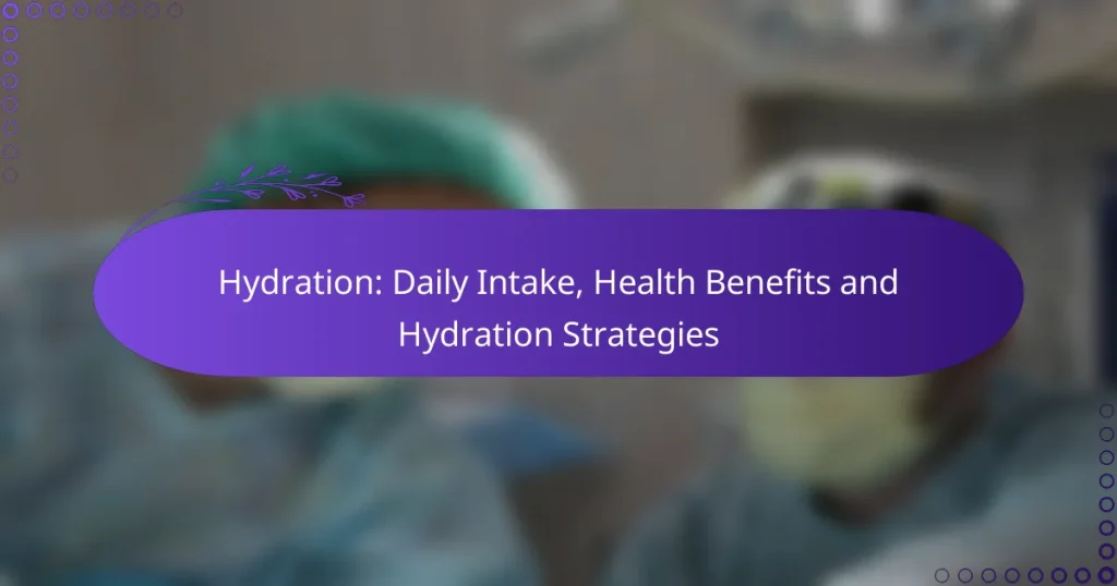Hydration: Daily Intake, Health Benefits and Hydration Strategies